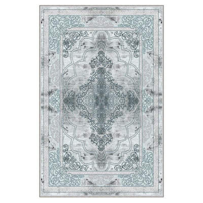 Premium Hall Carpet, 100% Polyester, 39.4 x 59.1 inches | Antibacterial, Non-Slip PVC Dot Underside, 0.3 in Pile Height | Machine Washable, 3D Digital Printing | Durable & Stylish Floor Covering for Home Entryways & Living Spaces