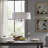 5-Light White Drum Shade Chandelier