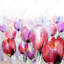 Toile encadrée botanique «Pink Tulips Field» | Décoration intérieure