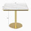 Table carrée bistro moderne tulipe 31,5 pouces avec plateau en faux marbre, facile à assembler, structure en métal robuste-130632883