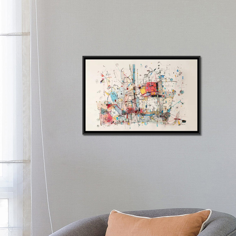 Voyage, impression sur toile tendue, H 18 po x l 26 po x P 1,5 po, Toile avec cadre noir, Pas de tapis