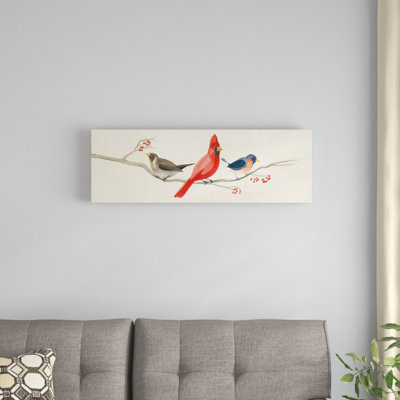 Festive Birds Panel II, impression sur toile tendue