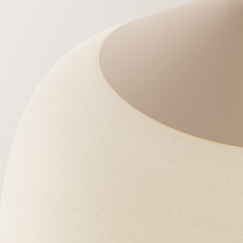 Goby Pendant Light, Peach, Black, 18" H x 9" W x 5.25" D