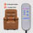 Power Recliner Chair with Heat and Massage, Cup Holder, USB Port, Faux Leather-1698152926