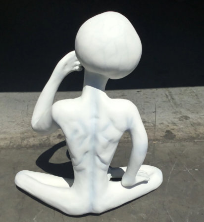 Jahcure Alien With Cigar Life Size Statue