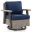Chaise berçante d'extérieur en polyéthylène (PE) avec coussins Azalee-94397453