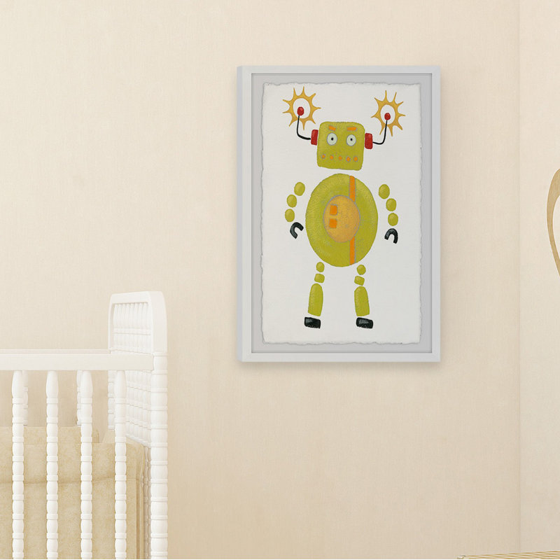 Gerald Magnetic Robot Framed Print, 12" H x 8" W x 1.5" D