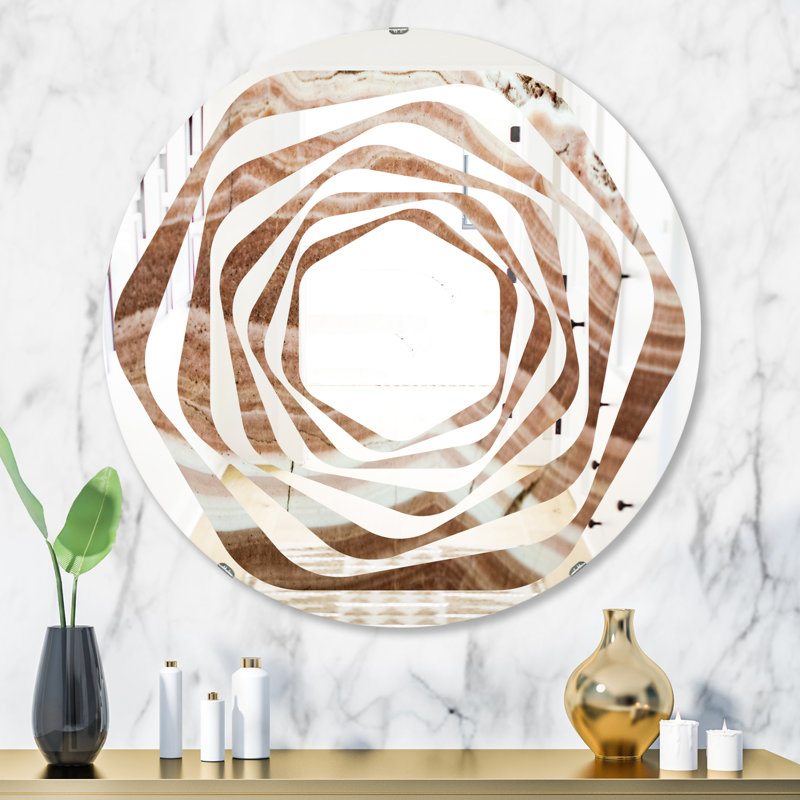 Miroir mural Whirl Crystals Minerals and Stones, H 23,6 po x l 23,6 po