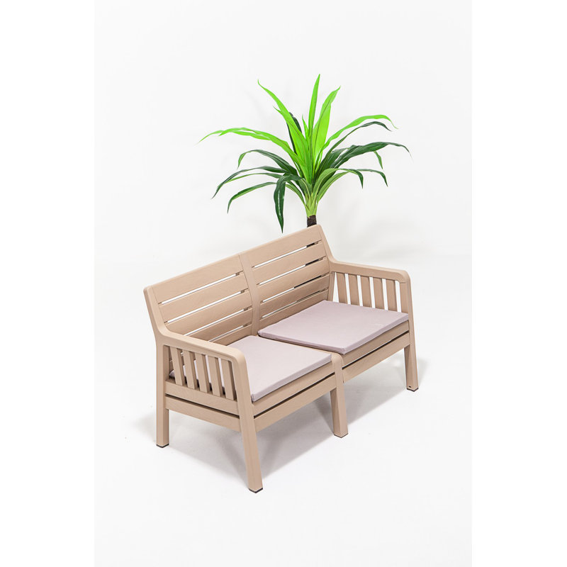 Cardamom Rectangle Aluminum Loveseat