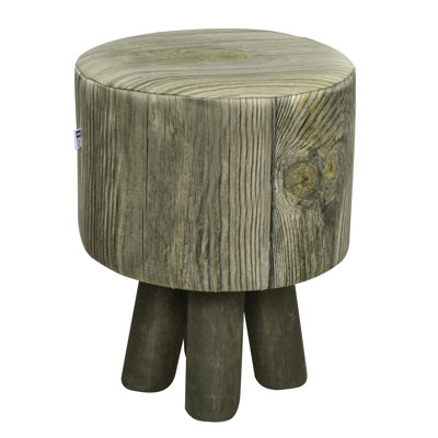 Solid + Manufactured Wood Accent Stool