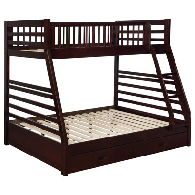 Ashton 2-Drawer Wood Twin Over Full Bunk Bed White