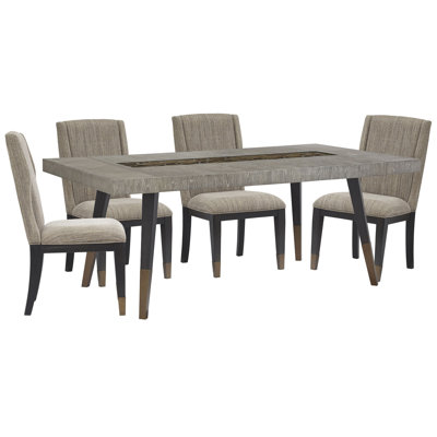 Rectangular Dining Table With 4 Host Chairs
