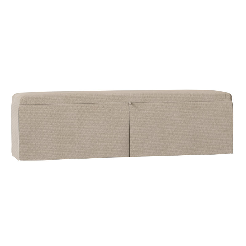 Ryan Upholstered Storage Bench, 21" H x 48" W x 18" D, Robyn Melon, Black