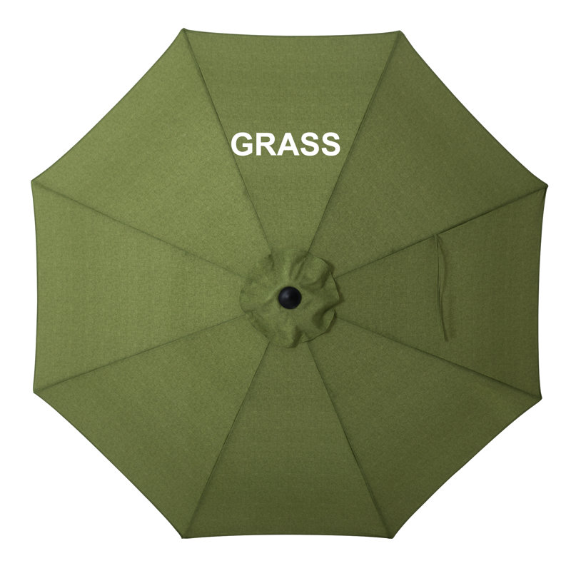 Parasol de marché à inclinaison automatique 108 po Rumia, Herbe