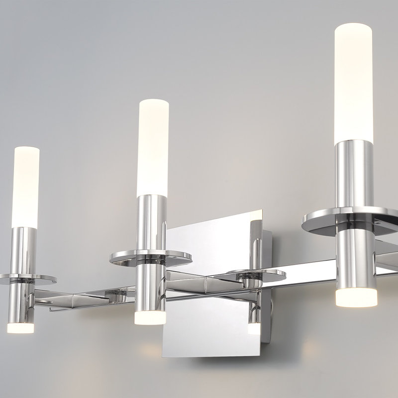 Ensemble de meuble-lavabo 6 lumières Torna, Nickel poli