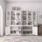 2-PIECES FREESTANDING BOOKCASES WITH TWO TRIANGLE SIDED