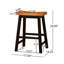 Tabouret de selle en bois de noyer de 24 po et convient à un décor intérieur glamour