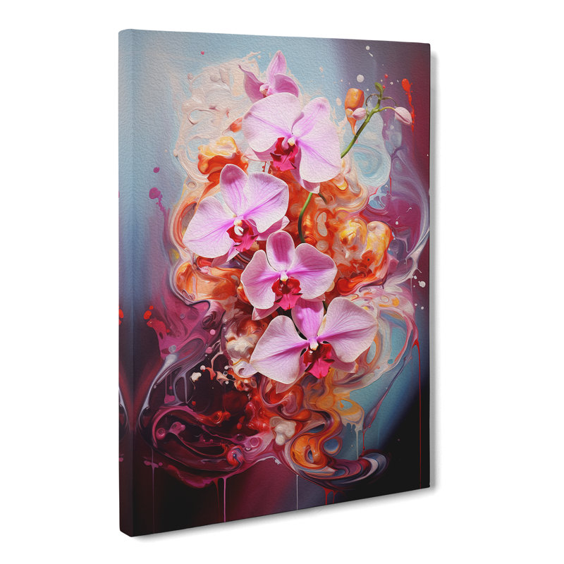 Orchid Flower Action - Print, 76cm H x 50cm W x 3cm D