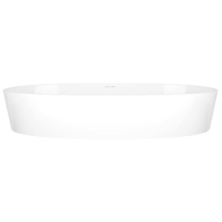 Ios 80 Oval 31-7/8" Vessel Lavatory Sink in Volcanic Limestone without Internal Overflow