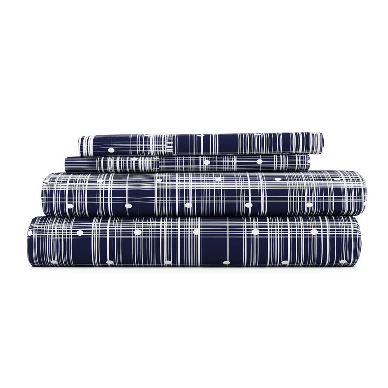 Simply Soft™ Microfiber Sheet Set, Cal.King Sheet Set + 1 Fitted Sheet + 2 Pillowcase, Navy