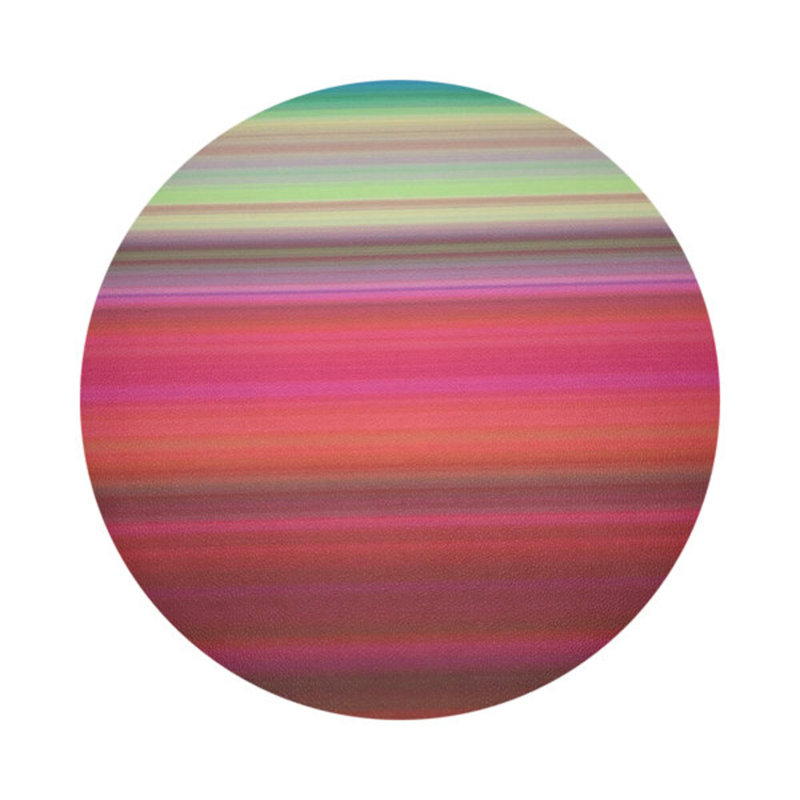 Gradient Red Vegan Leather Round Coasters, Red