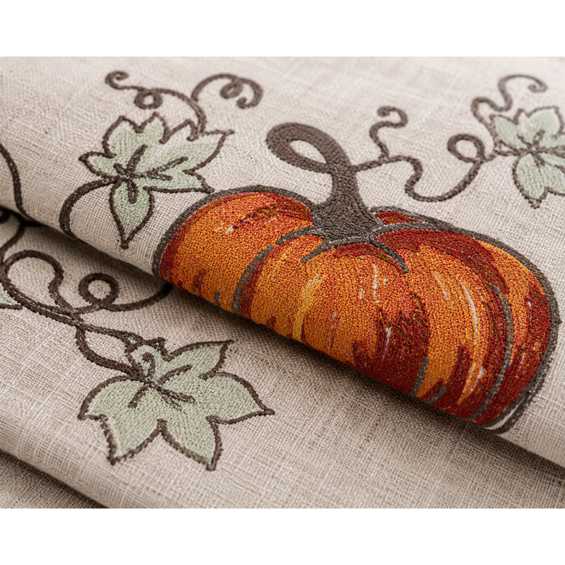 Récapitulatif de chute de 20 po à broderies flora citrouille Troyer