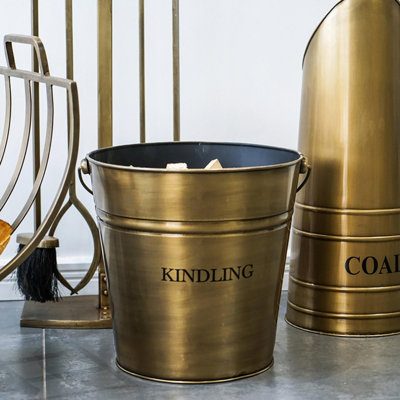Brass Kindling Bucket H30.5Cm W30.5Cm