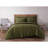  Ensemble de housse de couette 3 pièces en lin vert mousse-1015378050