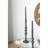 Set of 2 Sculptural Black Iron Candle Holder