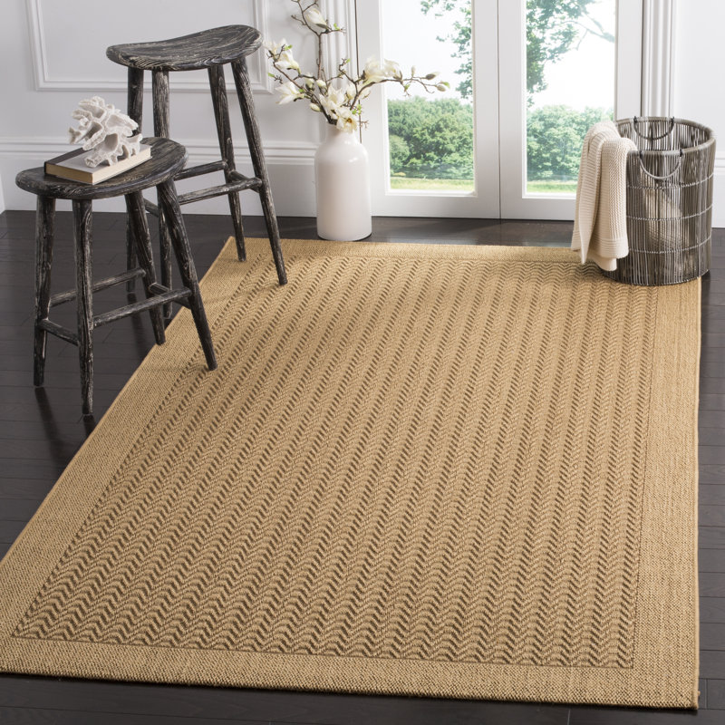 Tapis en jacquard Adebayo Palm Beach, Rectangle 8 pi x 10 pi