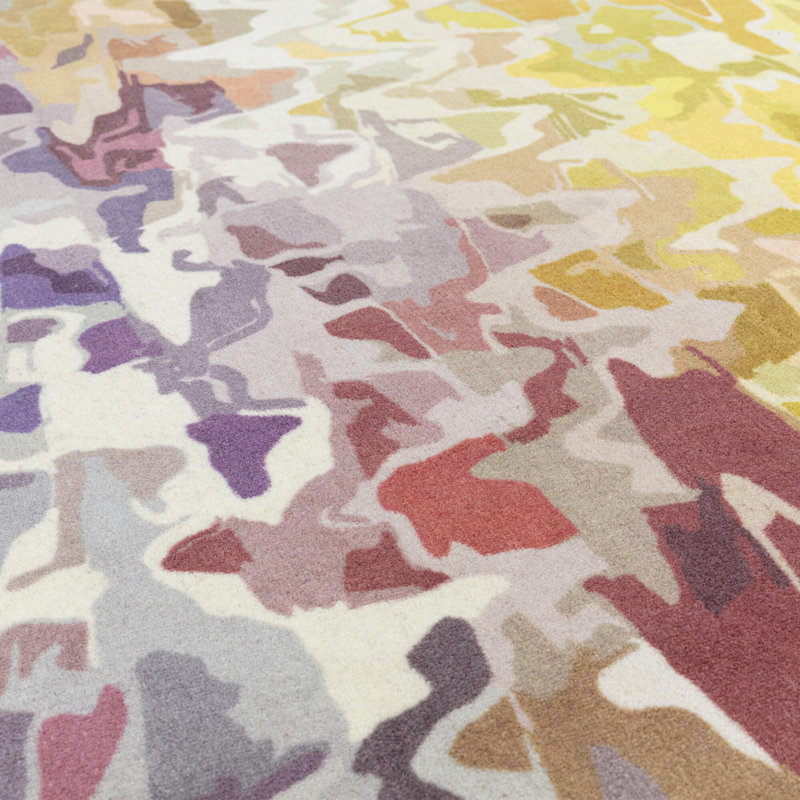 Fung Vibrant Yellow/Purple/Green Area Rug, Rectangle 160 x 230cm