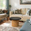 Table basse ronde en bois massif