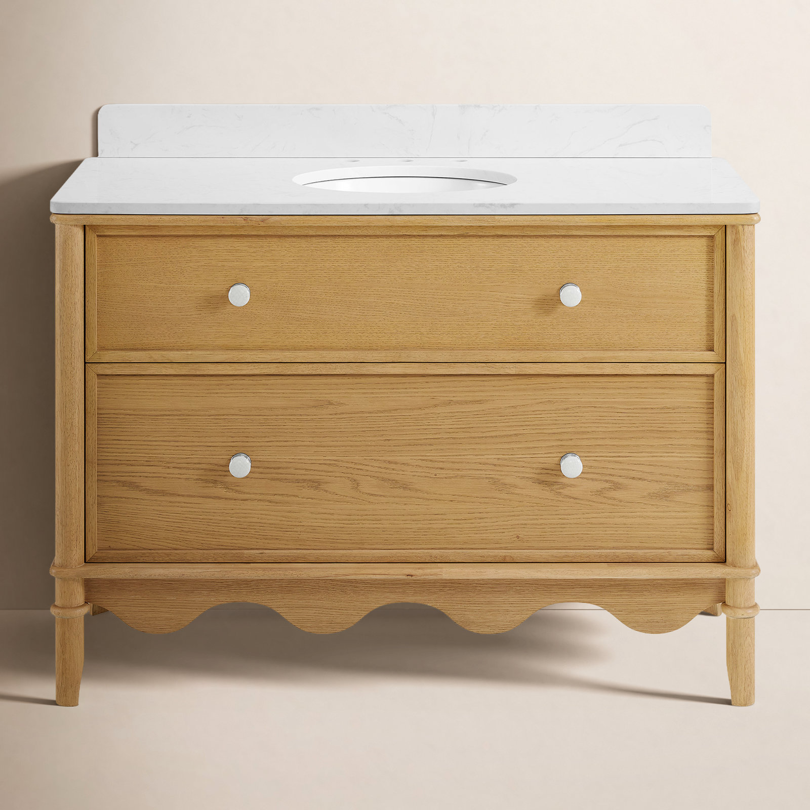 Juliette Bathroom Vanity, Enhanced Natural Oak, 48"