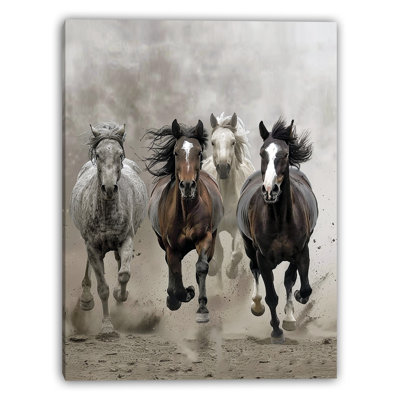 Art mural sur toile tendue Silver Herd