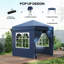 Tente escamotable 6,6 pi x 6,6 pi pour l'extérieur, jardin, patio, bleu-123554191