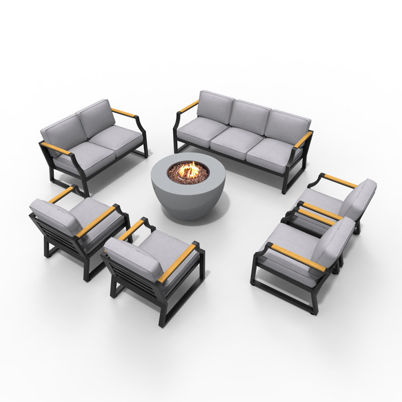 9 - Person Patio Conversation Set with Cushions