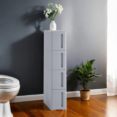 Hartmut Plastic / Acrylic Freestanding Bathroom Drawers