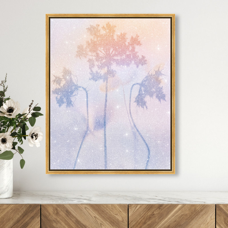 Lavender Shadows Print by Oliver Gal, 21"H x 25"W, Gold Floater Frame