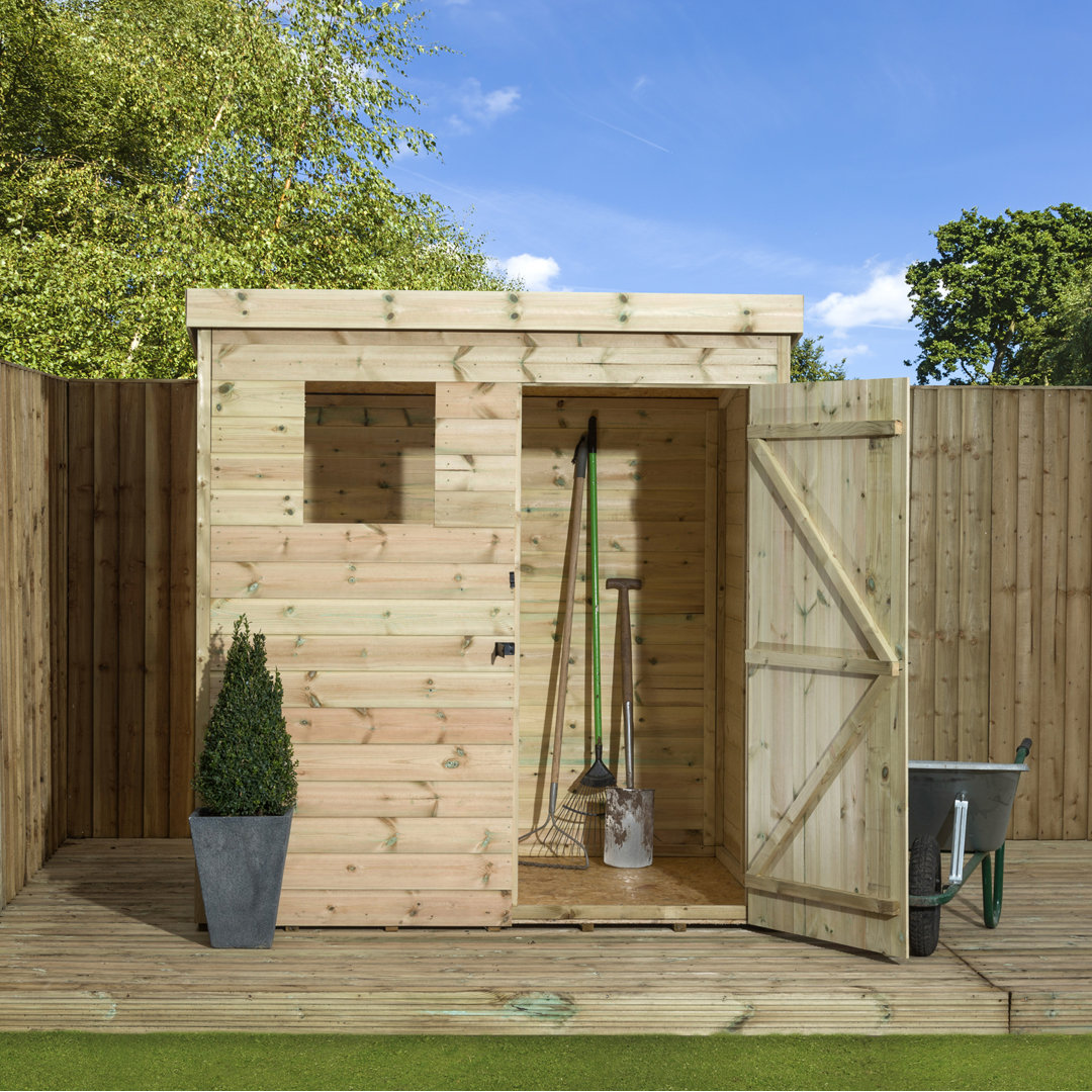 6 Ft. W x 6 Ft. D Shiplap Pent Wooden Shed