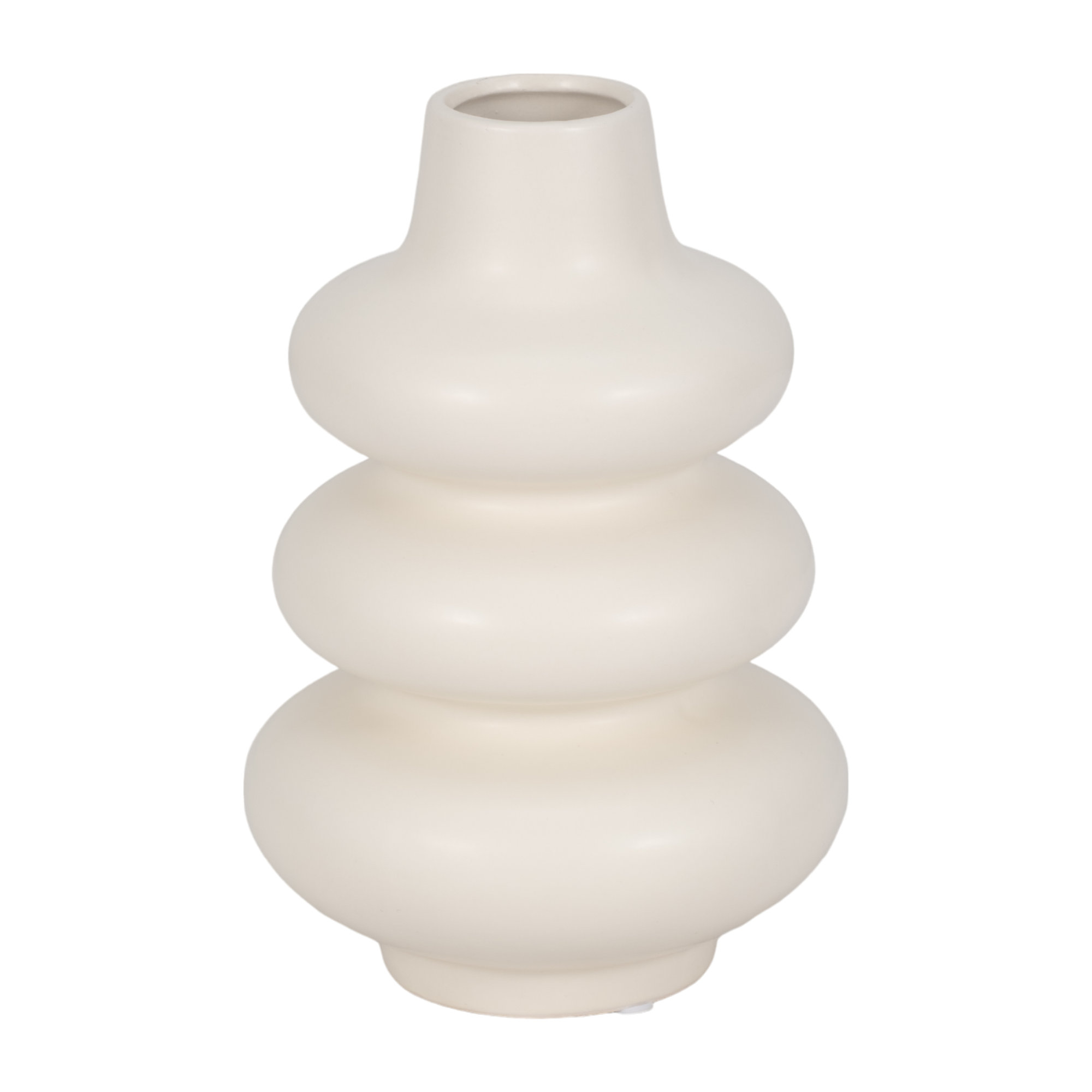 10” Dolomite Stacked Vase - Contemporary Abstract Stacked Sphere Decorative Table Vase - Home or Office Decor Accent - Flower Centerpiece Display Vase - Gift Idea