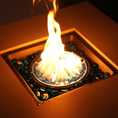 Outdoor Square Steel Fire Pit Table