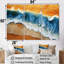 Vue aérienne de la plage bleue et orange I - art mural plage-965704612-965704609