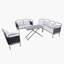 Ensemble modulaire de patio réversible en osier avec coussins de 99,41 po de largeur Khusbu-1896718779-1896718778