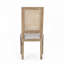 Chaise en bois, dossier en rotin
