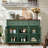 Farmhouse Credenza With Glass Doors & Drawers – Green