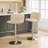 Adjustable Swivel Bar Stools With Chrome Base And Tufted Back, Ideal For Home Pub And Kitchen Island