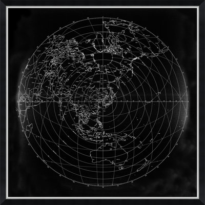 World Location Graphic Map Giclee Print