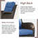 Fauteuil coulissant pivotant en osier avec coussins et table d'appoint Simle