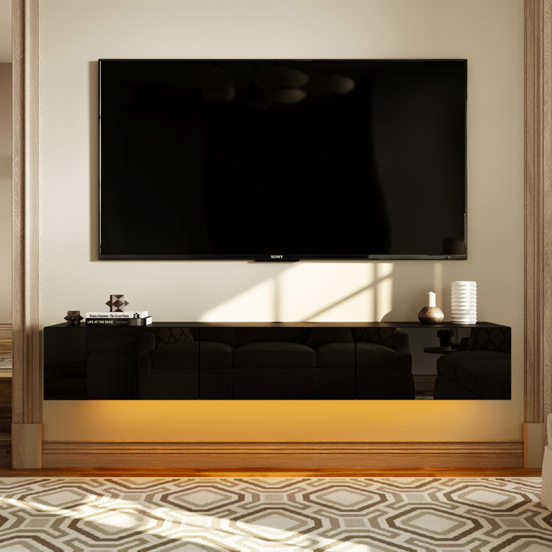 Jonelle TV Stand for TVs up to 70", Black
