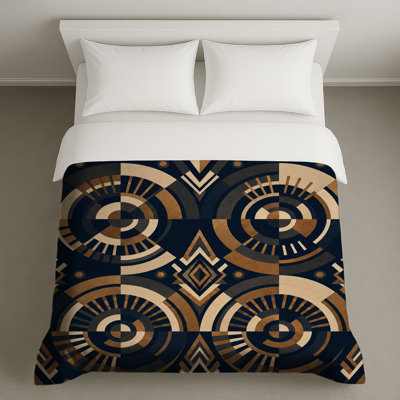 Housses de couette à motif géométrique circulaire